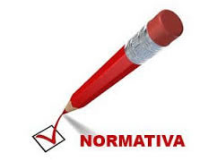 Lápiz marcando una casilla de un formulario con el texto Normativa