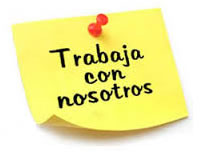 Etiqueta adhesiva con el texto Trabaja con nosotros