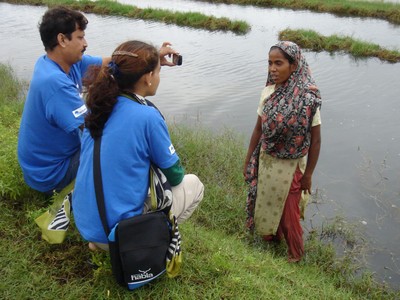 Dos cooperantes del proyecto de atención de Anesvad a personas con discapacidad asociada a la lepra