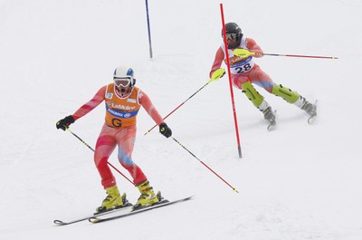 Gabriel Gorce y su guía, Arnau Ferrer, en plena competición