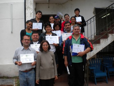 Jesús Morcillo tras la entrega de diplomas de un curso en Paraguay