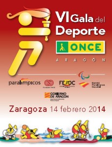 Cartel de la VI Gala del Deporte ONCE - Aragón