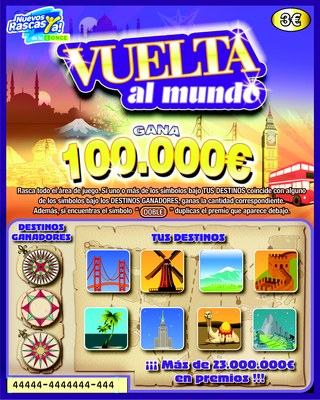 Imagen del nuevo Rasca "Vuelta al mundo"