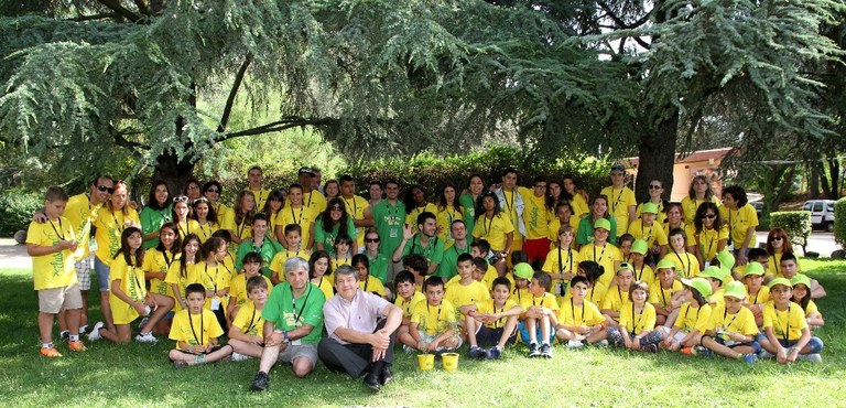 Todos los ganadores en el albergue de la Casa de Campo de Madrid, sede del Campamento