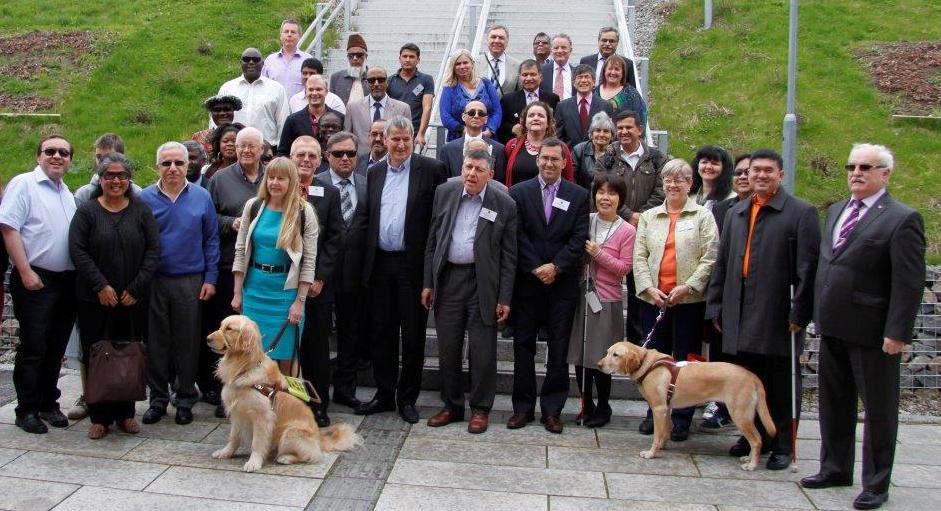 Miembros del Comité Ejecutivo de la Unión Mundial de Ciegos en Noruega