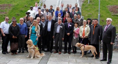 Miembros del Comité Ejecutivo de la Unión Mundial de Ciegos en Noruega