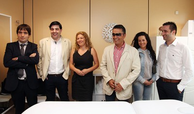 Responsables de la ONCE y de Revitass en A Coruña