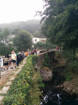 Realizando un bonito tramo del camino
