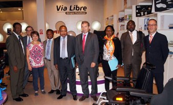La delegación camerunesa visita las instalaciones de la empresa “Vía Libre”, de nuestro grupo de empresas, en Madrid