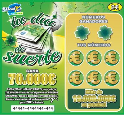 Imagen del boleto de instantánea "Tu día de suerte"