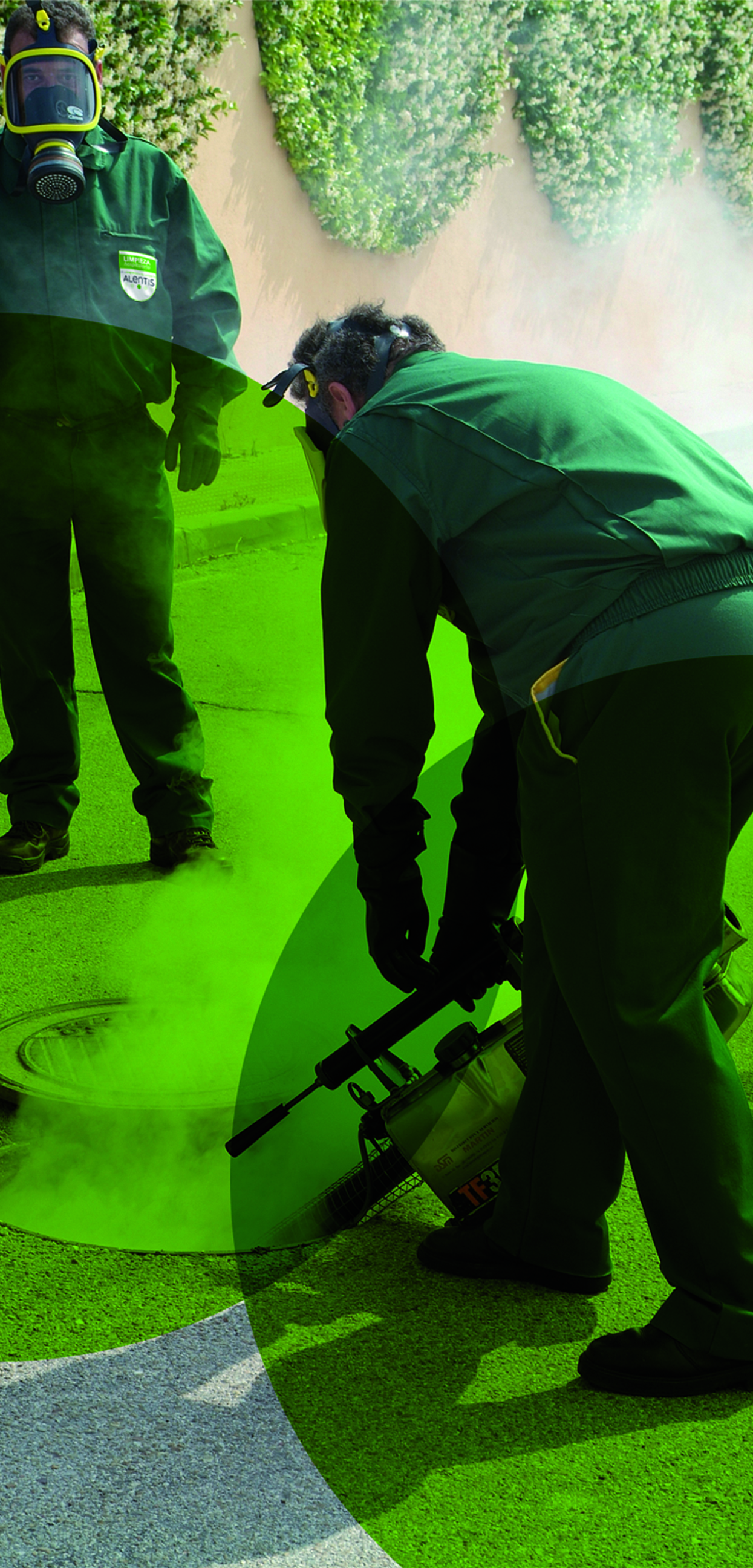 Trabajadores de Alentis jadinería