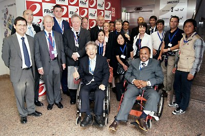 Una delegación de Workability International en Flisa