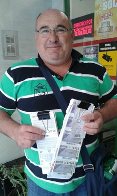 Amancio Carbonell Lázaro, agente vendedor de los productos de juego de la ONCE desde el 6 de octubre de 2014