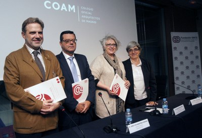 De izquierda a derecha:José Antonio Granero, José Luis Martínez Donoso, Pilar Pereda y Fefa Ávarez, directora adjunta de Accesibilidad Universal de Fundación ONCE. 