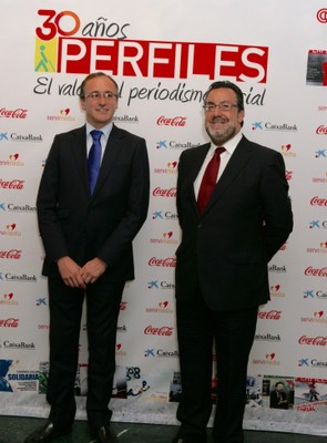 Carballeda y Alonso posan al inicio del acto
