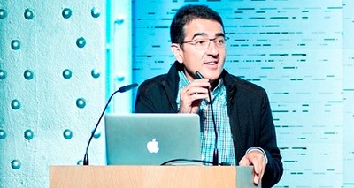 El director general adjunto de la ONCE, Andrés Ramos, en la introducción del acto