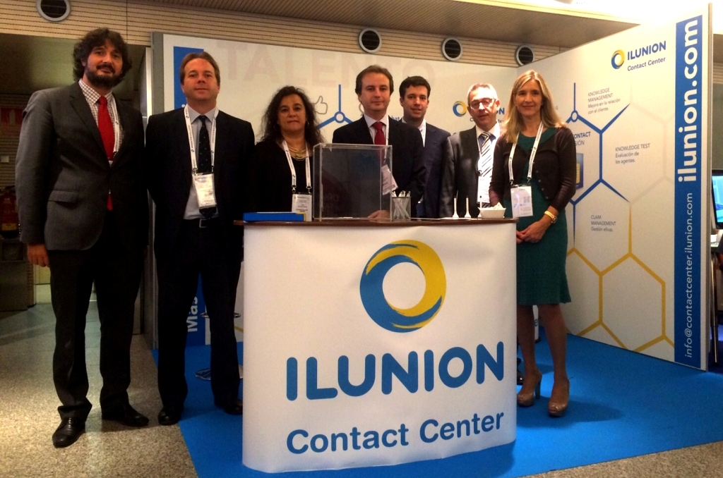 El equipo de ILUNION, en el estand de la firma en la 18ª Expo Relación Cliente