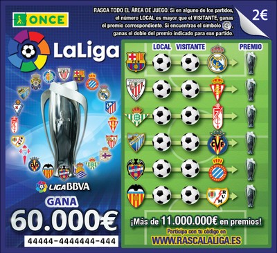 Imagen de un boleto de el Rasca La Liga