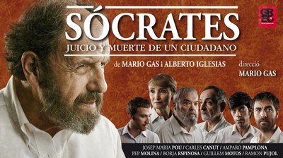Cartel de la obra de teatro "Sócrates"