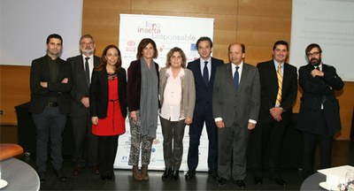 Foto de familia de los miembros del Foro Inserta con la secretaria de Estado de Justicia, Carmen Sánchez-Cortés