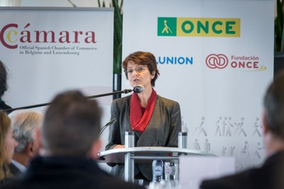 Thyssen interviene en el acto celebrado en la Cámara de Comercio de España en Bruselas