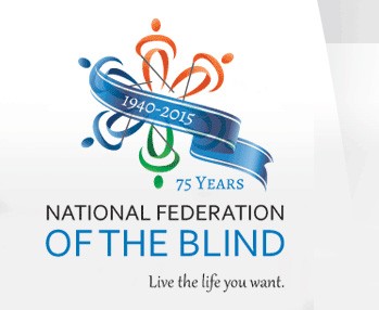 Logo del 75 aniversario de la Federación Norteamericana de Ciegos