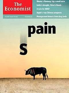 Portada de un número de la revista 'The Economist' dedicado a España