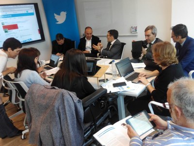Reunión de trabajo en la sede de Twitter para la presentación de la Memoria de RSC de ILUNION
