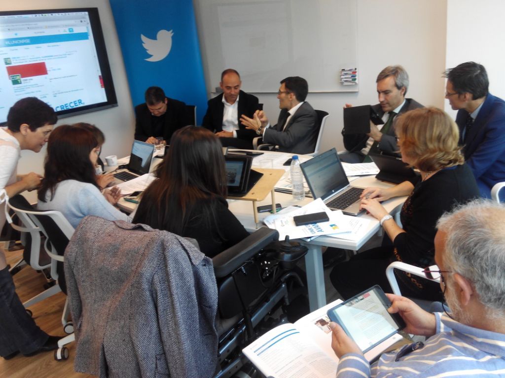 Reunión de trabajo en la sede de Twitter para la presentación de la Memoria de RSC de ILUNION