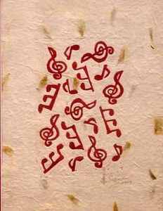 Dibujo con notas musicales