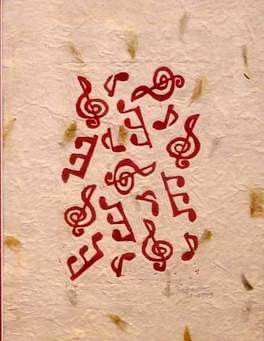 Dibujo con notas musicales