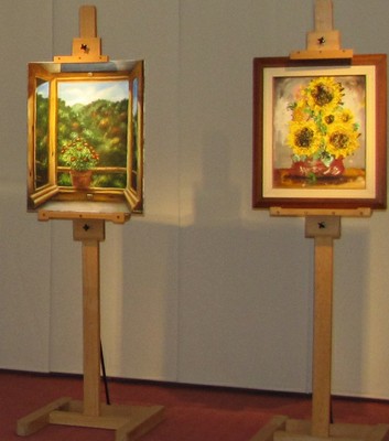 Lienzos de la Exposición Colectiva del Museo Tiflológico