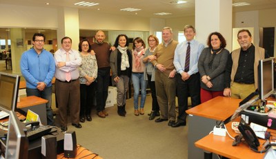 Foto de familia del Gabinete de Prensa y Contenidos Multimedia de la Dirección de Comunicación e Imagen ONCE