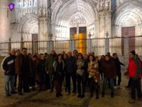 Grupo de la ONCE realizando la ruta nocturna de Toledo
