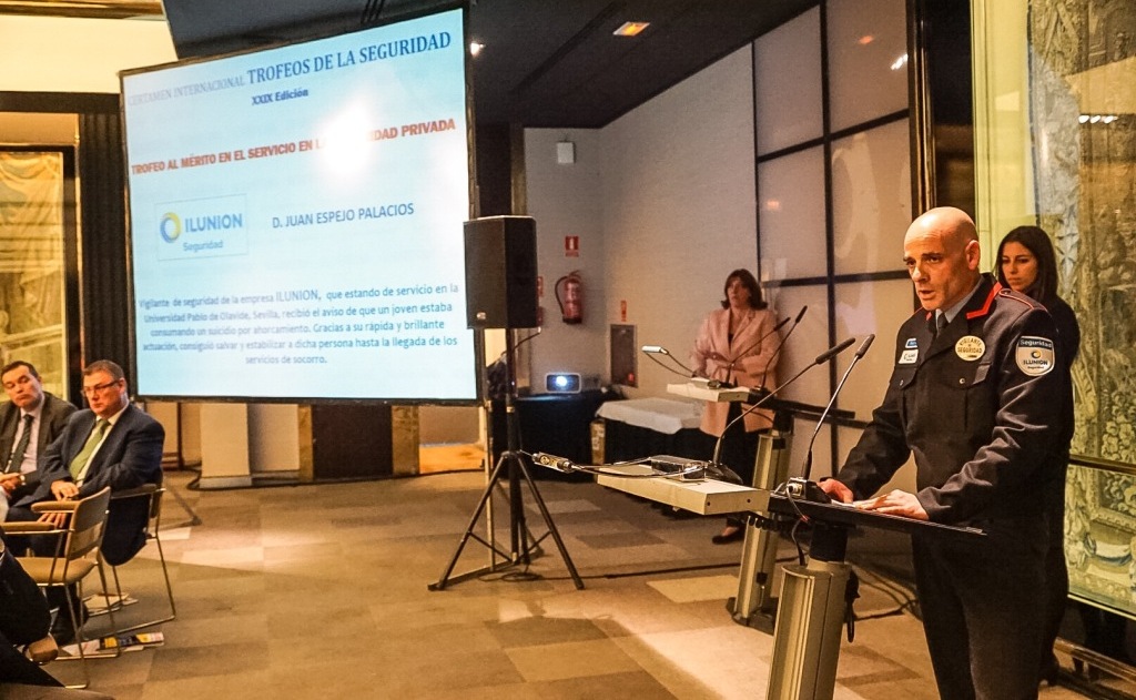 Juan Espejo durante su intervención en la entrega de premios