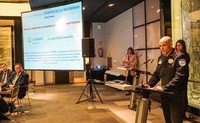 Juan Espejo durante su intervención en la entrega de premios