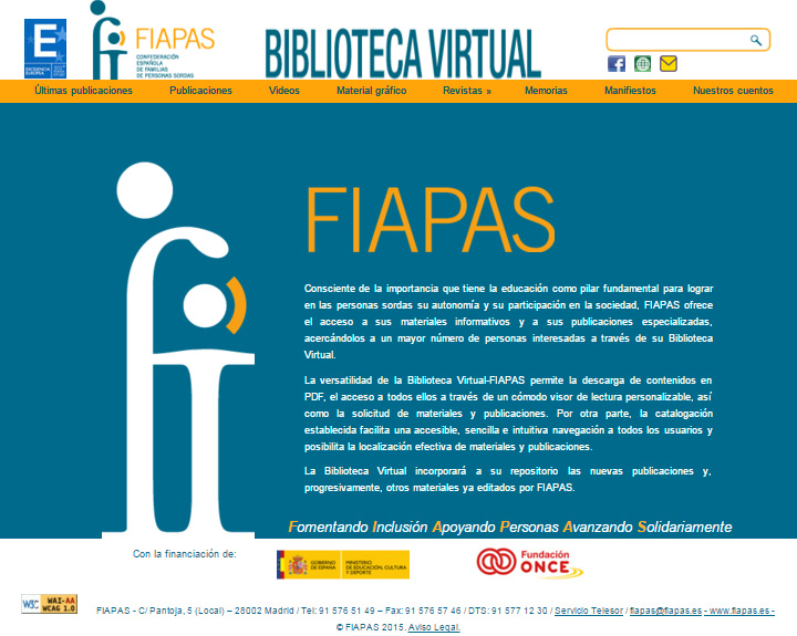 Portal de entrada Biblioteca Virtual FIAPAS