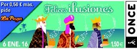 Reproducción del cupón del 6 de enero dedicado a los Reyes Magos