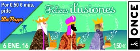 Reproducción del cupón del 6 de enero dedicado a los Reyes Magos