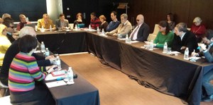 El presidente Angermann y el máximo responsable del área internacional de la ONCE, Alberto Durán, presiden la apertura de la Ejecutiva de la EBU en Madrid