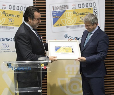 Miguel Carballeda, presidente de la ONCE, y Javier Cuesta, presidente de Coreos