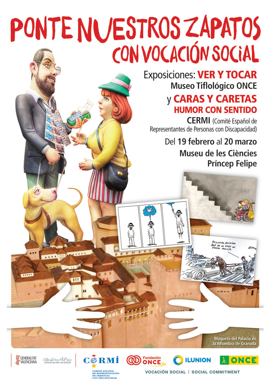Cartel de la exposición "Ponte nuestros zapatos..."