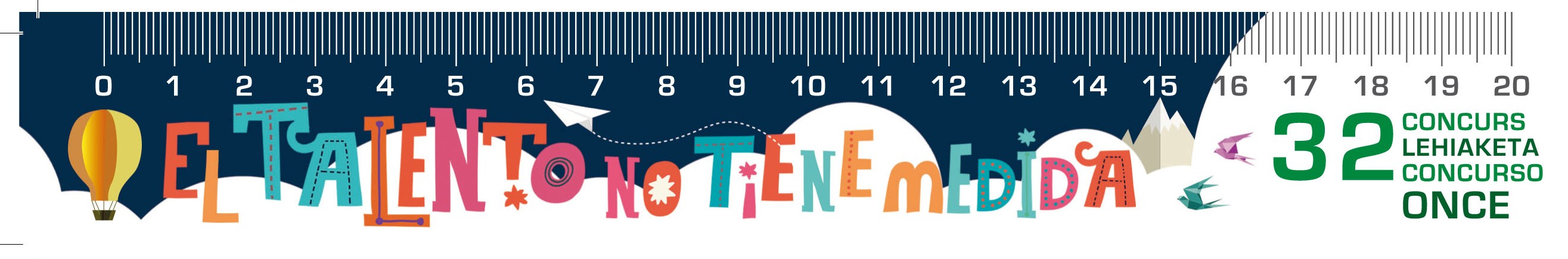 Pieza promocional del certamen con la imagen de una regla