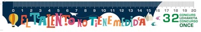 Pieza promocional del certamen con la imagen de una regla