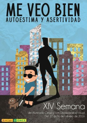 Cartel anunciador de las XIV Jornadas del Alumnado ciego en Melilla