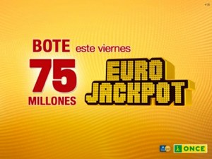 Cartel anunciador de una promoción de 'bote' del Eurojackpot