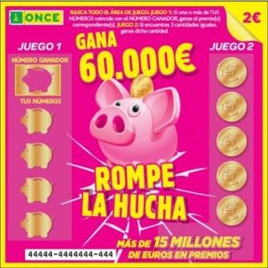 Boleto del rasca 'Rompe la Hucha'