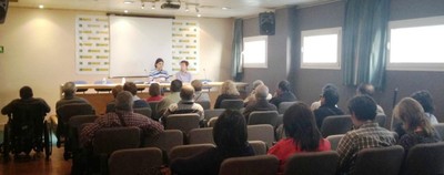 Conferencia en la Territorial de la ONCE vasca, en Bilbao