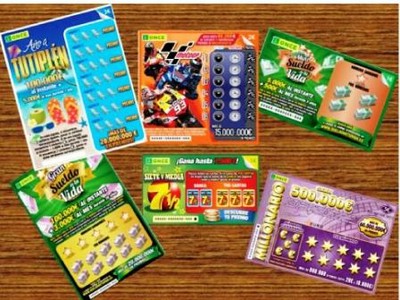 Montaje fotográfico con varias modalidades de juego de Lotería Instantánea