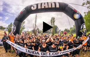 Trabajadores de ILUNION en la salida de la ‘Tanda de héroes’ de la Spartan Race Madrid
